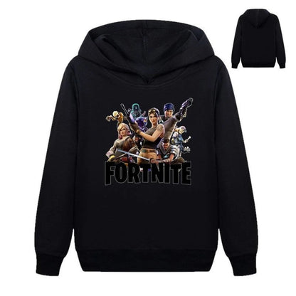 Sudaderas infantiles con estampado de Fortnite, estilo cartoon, cómodas y holgadas, con manga larga, para otoño e invierno