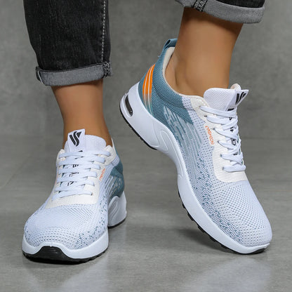 Scarpe da uomo, scarpe casual da uomo, mesh traspirante, ammortizzate ad aria, suola morbida, scarpe sportive alla moda color block