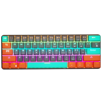 MUCAI MKA610Z Mechanical Color Esports Gaming Keyboard Ergonomic 61 Key Compact Response Fast RGB Light Effect Hot Plug