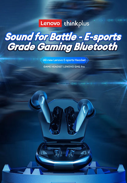 5PCS Original Lenovo GM2 Pro  TWS Wireless Headphones Sliding Cover Gaming Earphone Bluetooth 5.3 Sport Earbuds Music Headsets