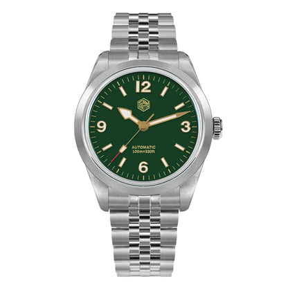 San Martin 38mm Men Sport Watch Fashion Luxury Explore Climbing Automatic Mechanical Sapphire Waterproof 5 Links Bracelet BGW-9