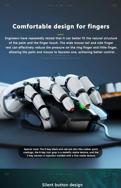 Inphic W1 Wired Mouse Esports Gaming Mouse Macro Programming Definition to Adjust DPI Silent Office Mouse