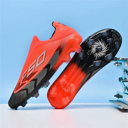 Nouvelles chaussures de football pour hommes, chaussures de sport d'extérieur, chaussures de soccer ultralégères, chaussures de futsal antidérapantes, de haute qualité, à cheville haute, respirantes, pour match