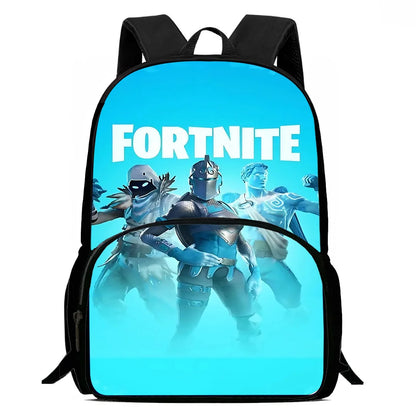 Zaini per bambini con design Hot Game, borsa pranzo e astuccio, borse scuola per alunni ad alta capacità, per bambino e bambina, regalo ideale F-FortniteS