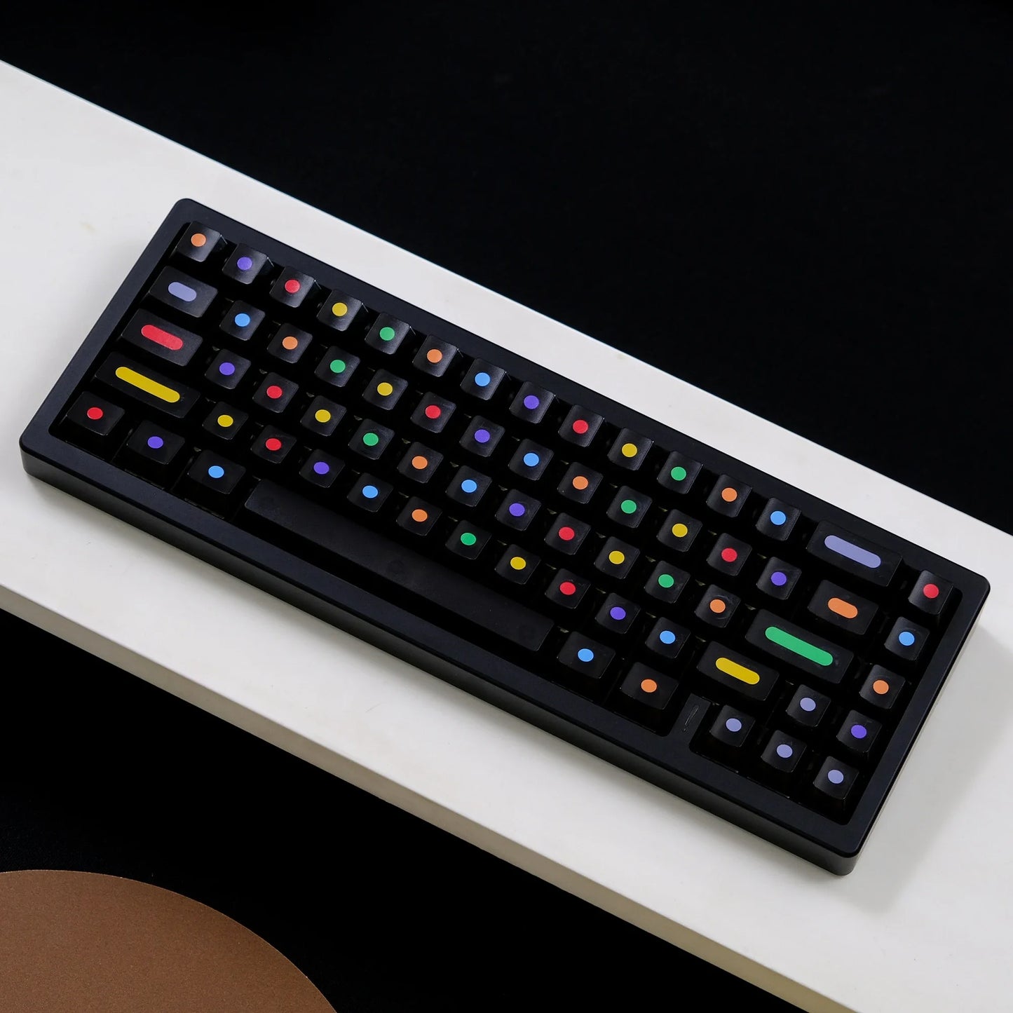 Aifei GMK Dots Keycaps 122 Keys Fog Translucent ABS Double Shot Cherry Black White for Mechanical Keyboard Mad 60he 68he Game PC