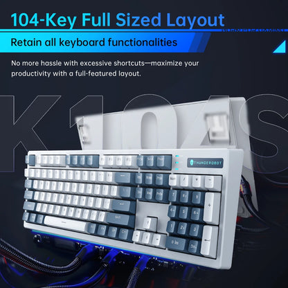 Thunderobot K104S Mechanical Keyboard Full-Size 104 Keys Wired Office Gaming Keyboard ABS Shine-through Keycaps For PC Laptop