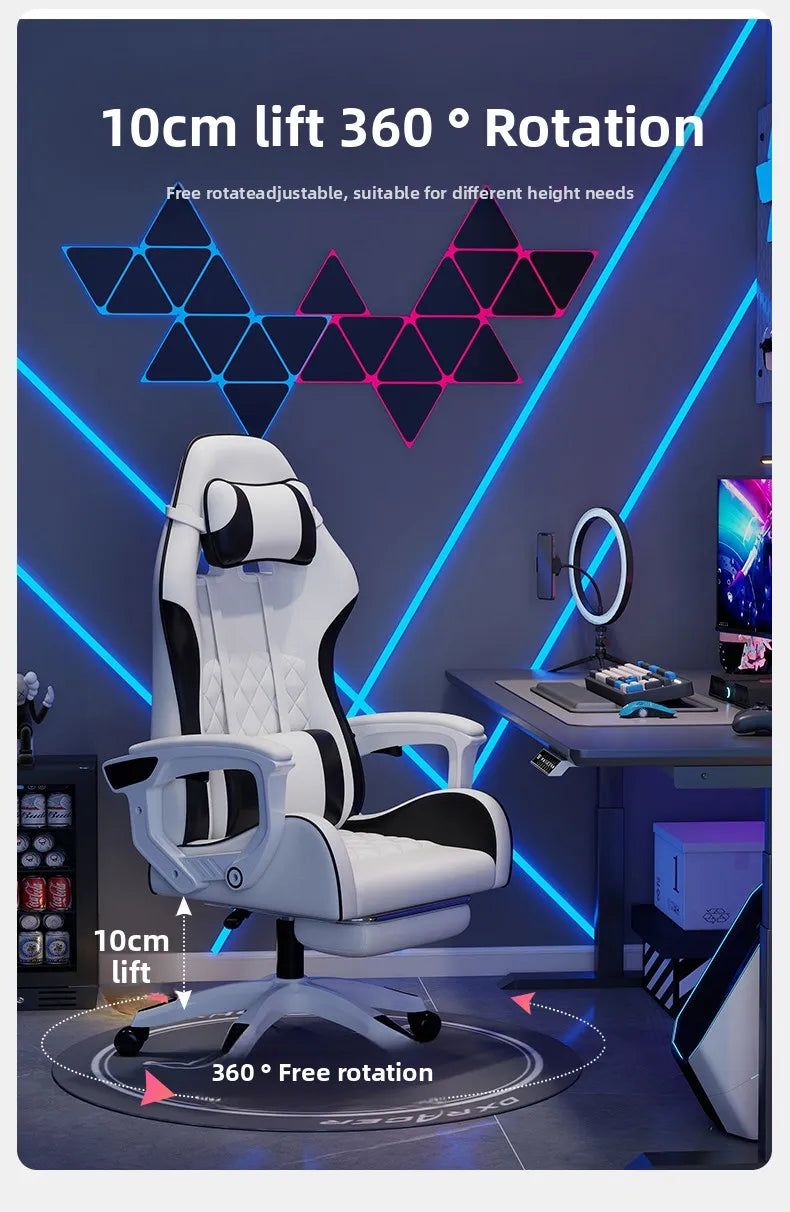 Male e-sports chair is comfortable for prolonged sitting, computer chair can be reclined for leisure, backrest