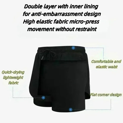 Dragon Ball Summer Son Goku Men's Bot Fitness 2026 Double-Layer Replica Two-Piece Loose-Fit Training Running Shorts Casual Pants
