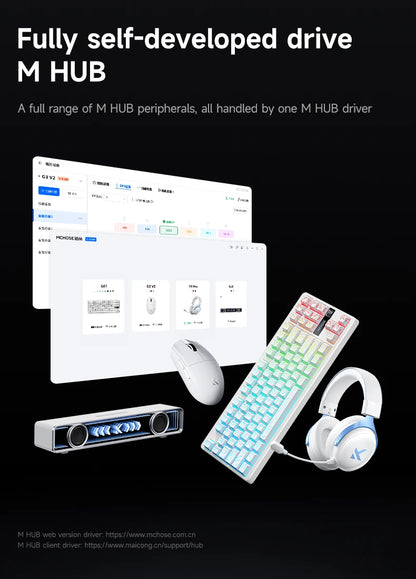 MCHOSE G3 V2 Pro/Ultra Lightweight E-sports Mouse Three mode Gaming office wireless Bluetooth PAW3395 Fully self-developed