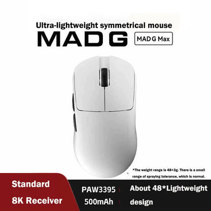FGG Madlions Mad G Pro Max Ultra-lightweight Wireless Mouse Original 8K HZ Dual-Mode Low Latency PAW3395 Gamer Accessories Gifts