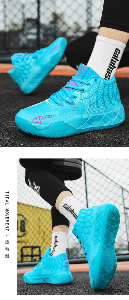 Three-ball generation Lamelo Ball basketball shoes Yin-yang high-top practical youth student basketball shoes men's sports shoes