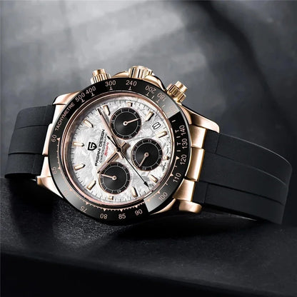 Original New PAGANI DESIGN PD-1664 Luxury Japan VK63 Movt Quartz Wristwatches Sapphire Waterproof Chronograph Gold Reloj Hombre