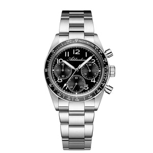 ADDIESDVIE Men Watch Reloj Hombre 10Bar Waterproof AD2517 BGW9 Super Luminous 316L Stainless Steel VK63 Chronograph Quartz Watch