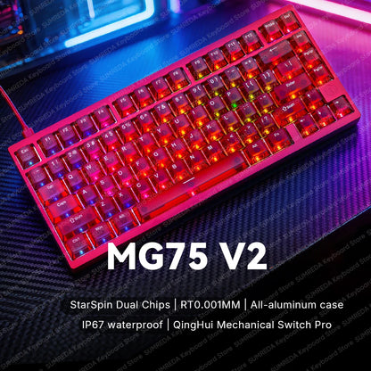 IROK MG75 PRO MG75 Max Magnetic Gaming Mechanical Keyboard RT0.001mm 8K 0.125ms Delay Aluminium RGB Hot Swap Wired Game Keyboard