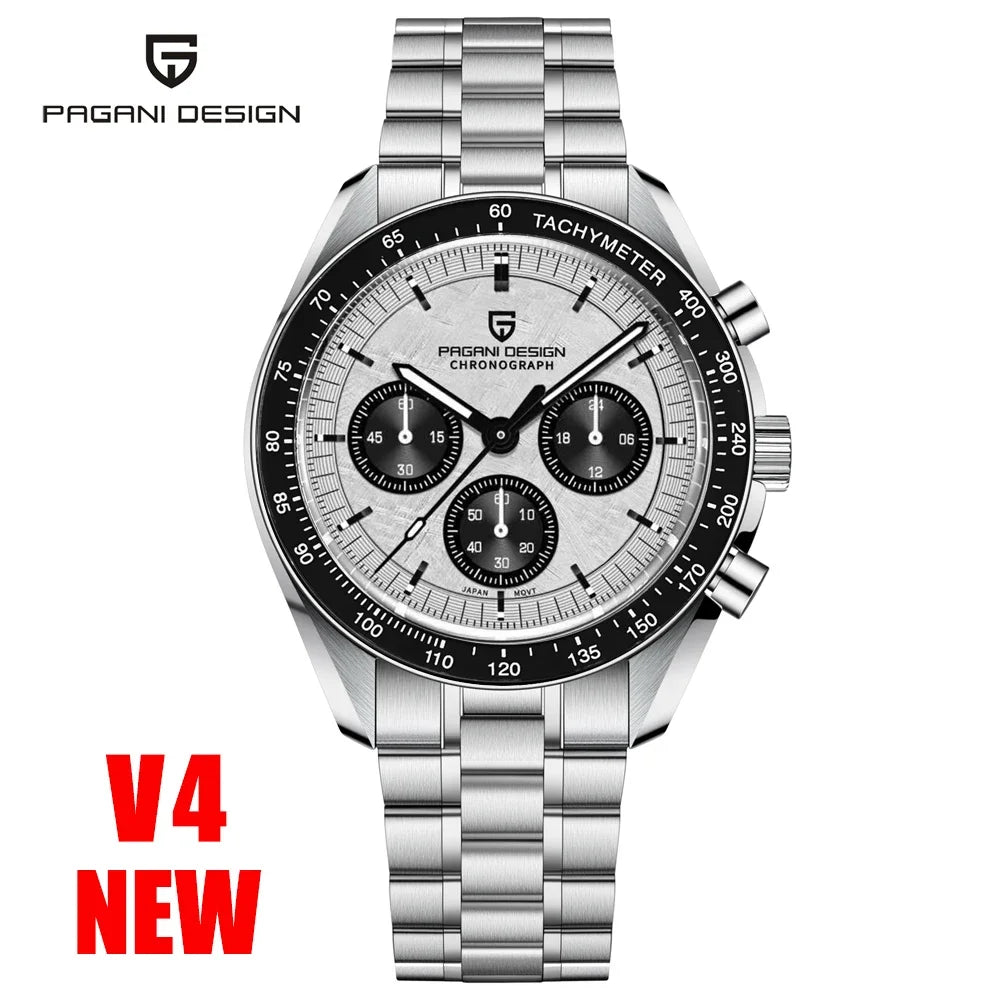 PAGANI DESIGN 2026 New Men's Watches Top Luxury Quartz Watch For Men Auto Date Speed Chronograph AR Sapphire Mirror Wrist watch