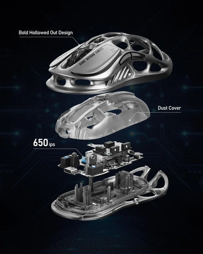GravaStar Mercury M1 Pro Wireless Gaming Mouse  26000DPI Wired / 2.4GHz / Bluetooth GLOWSYNC RGB