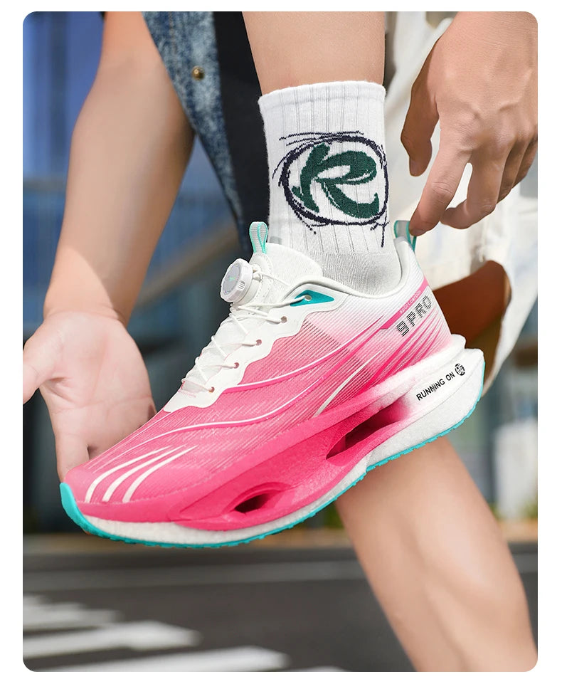 Running Shoes Carbon Board Speciality Marathon Men Sports Breathable Lightweight Women's Comfortable Athletic Nonskid Sneakers