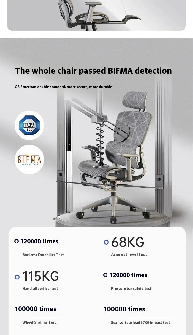 Gaming Chair Office Desk Ergonomic Computer Adjustable Armrests 3D Headrest Chair Lift Chair Back Can Tilt Back with Foot Pedals