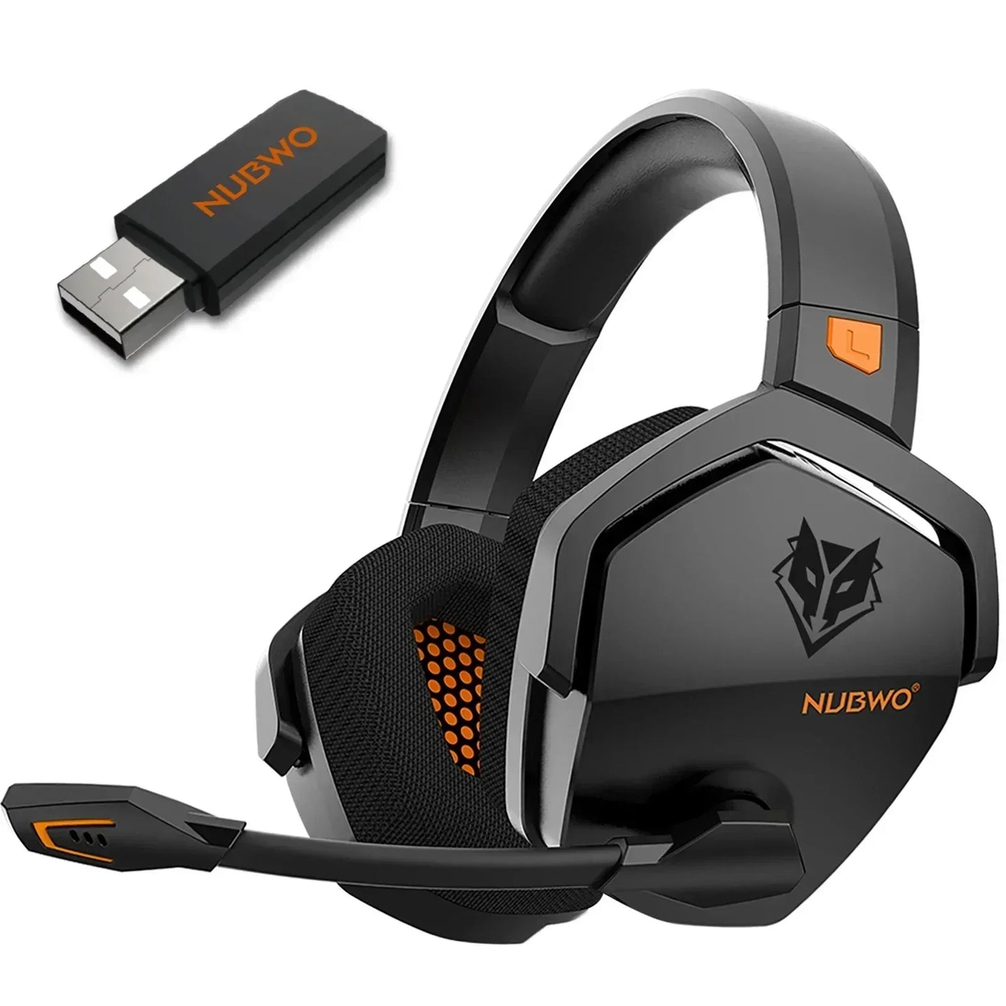 NUBWO G06 Pro Wireless Gaming Headset with Charging Station for Headset and PS5 Controller 17ms Low Latency Dynamic 50mm Drivers