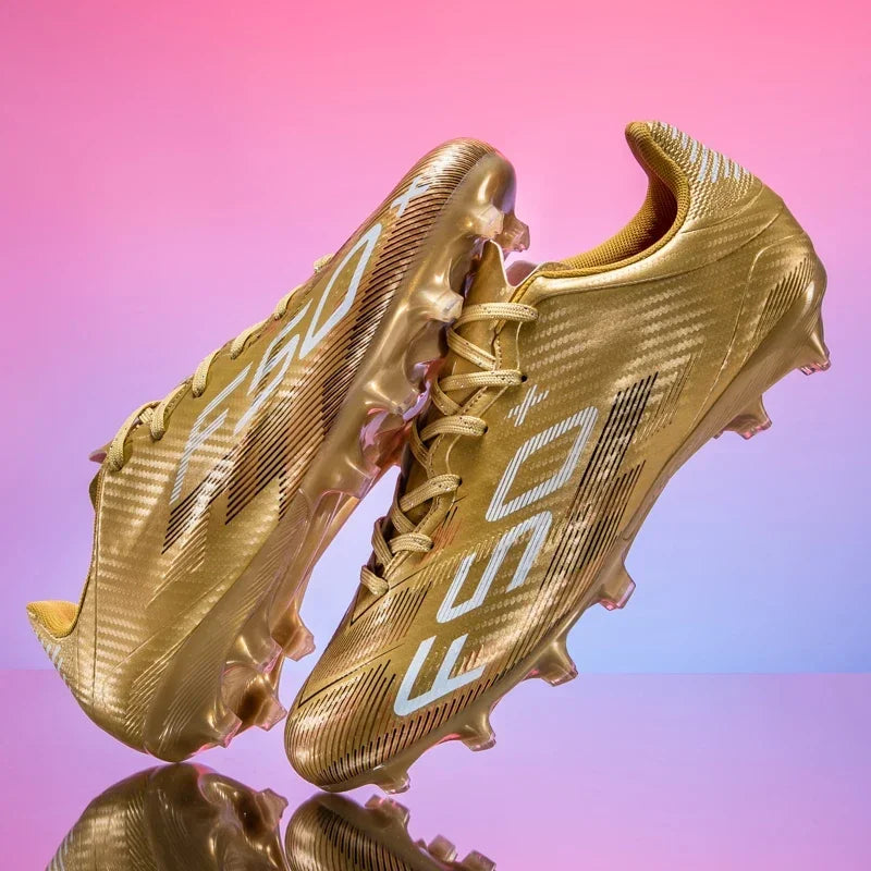 Nouvelles chaussures de football pour hommes, chaussures d'entraînement, baskets de match, chaussures de football pour terrain en herbe, chaussures de sport professionnelles antidérapantes, ultra-légères, unisexes.