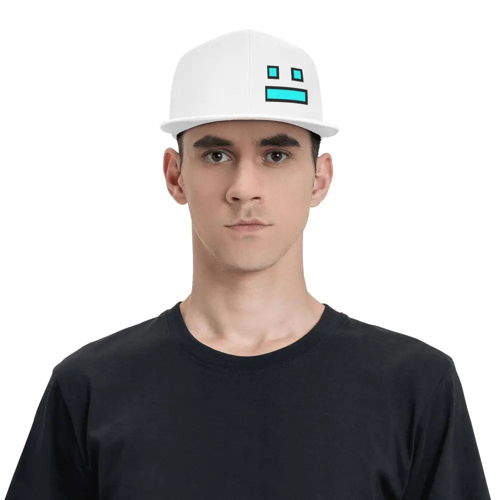 Bonés de basebol «Geometry Dash» para videojogos, bonés snapback para homem e mulher, bonés ajustáveis, bonés de basebol hip-hop, casquette