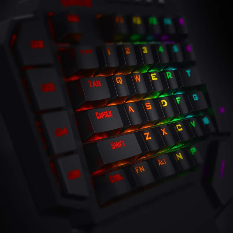 Redragon K585 DITI One-Handed RGB Mechanical Gaming Keyboard, Wrist Rest 42 Keys Type-C Professional Gaming Keypad Hot-Swappable