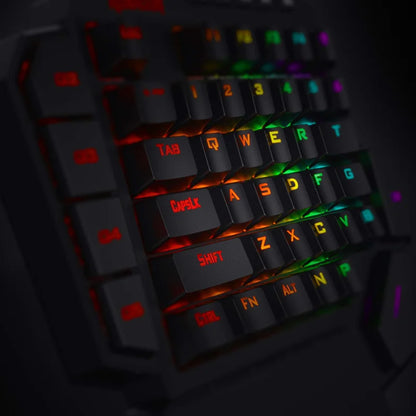 Redragon K585 DITI One-Handed RGB Mechanical Gaming Keyboard, Wrist Rest 42 Keys Type-C Professional Gaming Keypad Hot-Swappable