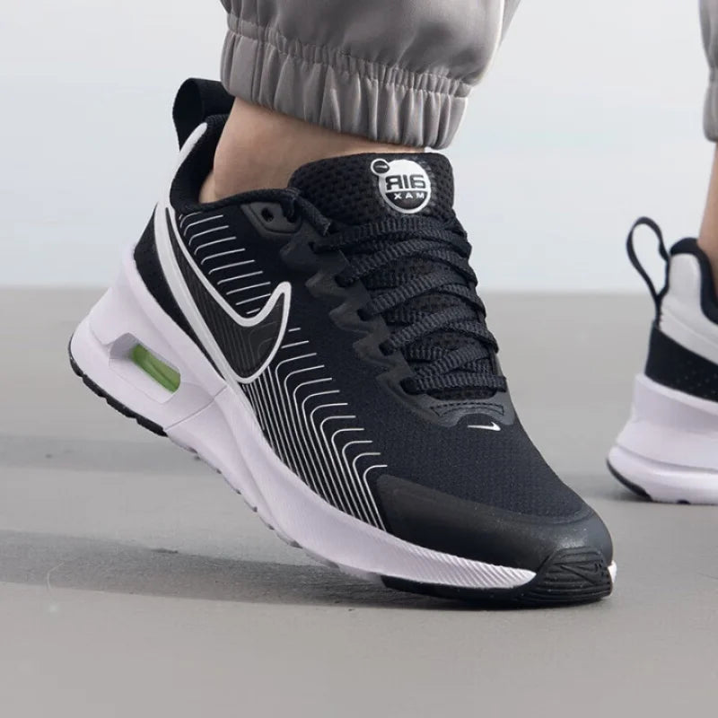 Nike Air Cushion Shock Absorbing Training Fitness Men's Running Shoes New Lightweight Comfortable Daily Commuting Sports Running Shoes Air Max Black and White Cool Versatile Casual Sports Shoes Men's Recommended Fd4329-005