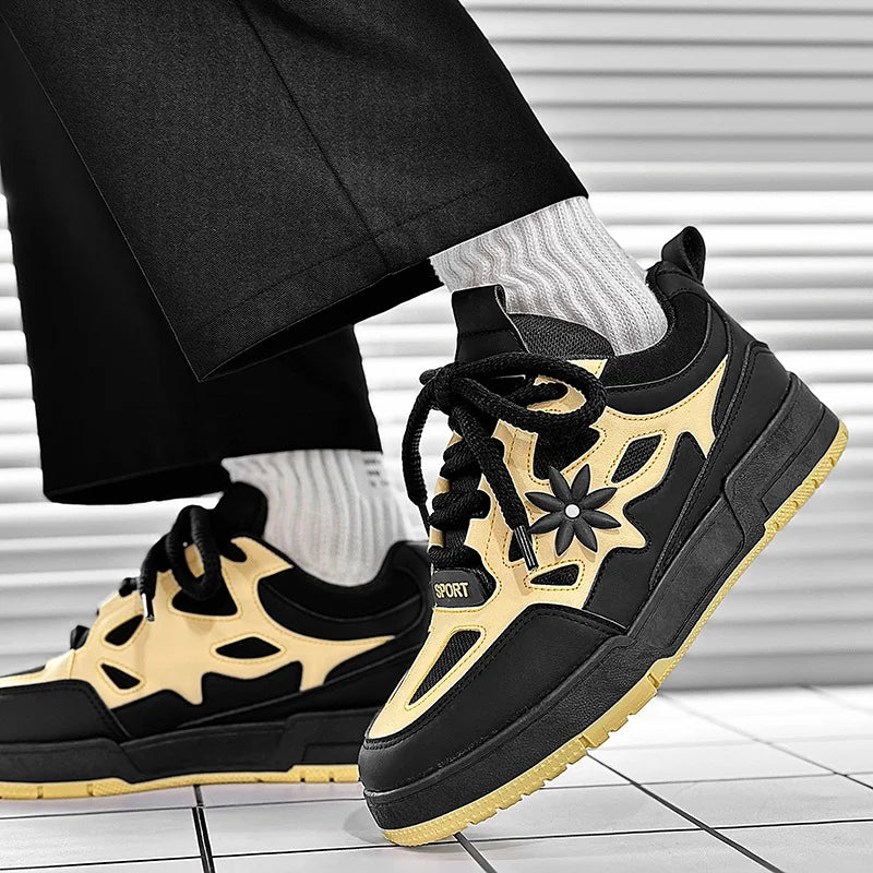Zapatillas de moda para hombre, estilo urbano y skate, de marca de lujo, para entrenamiento, con malla transpirable, calzado casual masculino