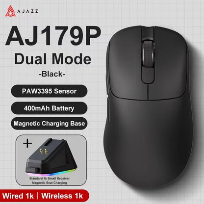 AJAZZ AJ179 V2 MAX Tri-mode right-handed mouse 56g lightweight PAW3311 sensor Huanuo Micro Switch TelinkMicrochip