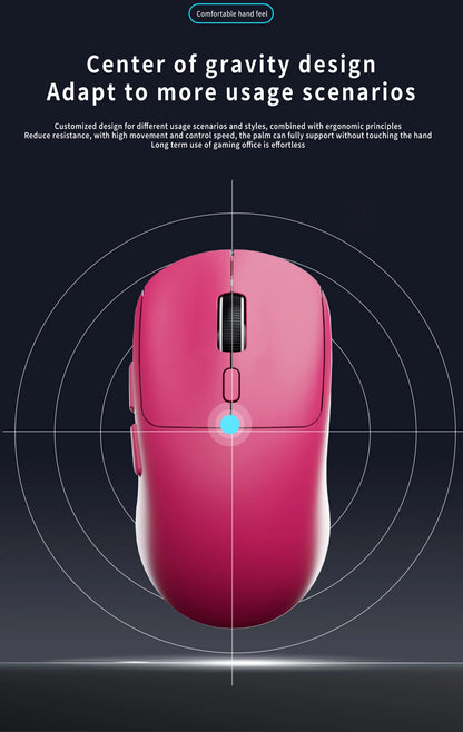 Gaming Mouse Bluetooth Mouse Rechargeable Gamer Paw3395 Lightweight Ergonomic Wireless Mouse Esport