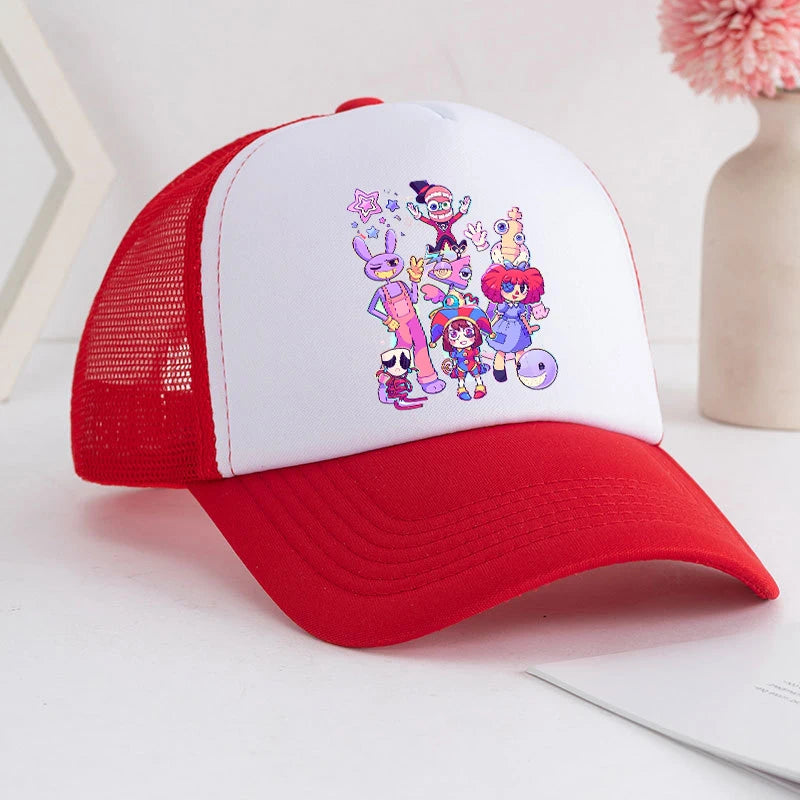 Cappellino da baseball Cartoon "The Amazing Digital Circus" per adulti, con stampa anime, per studenti, estivo, sportivo, regolabile, carino, da regalo