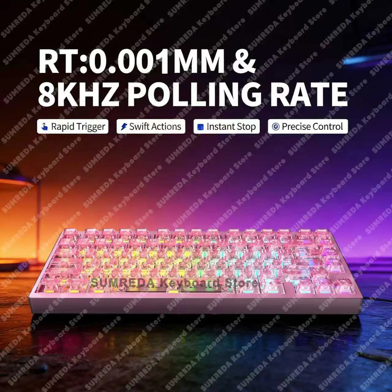 IROK MG75 PRO MG75 Max Magnetic Gaming Mechanical Keyboard RT0.001mm 8K 0.125ms Delay Aluminium RGB Hot Swap Wired Game Keyboard