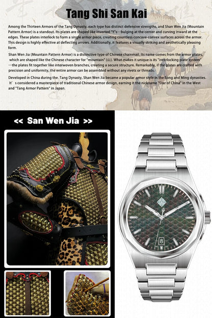 IX&DAO 2026 New Warrior 37mm Men's Automatic Mechanical Watch Miyota 9015 Top Sapphire BGW-9 Stainless Steel Waterproof 10Bar
