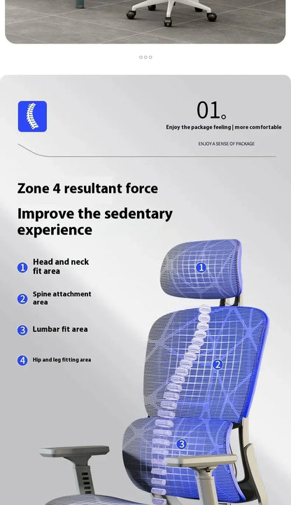 Gaming Chair Office Desk Ergonomic Computer Adjustable Armrests 3D Headrest Chair Lift Chair Back Can Tilt Back with Foot Pedals
