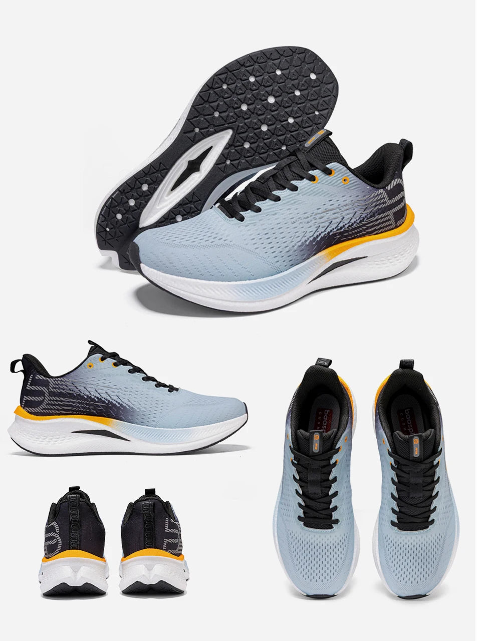 Baasploa Men Running Shoes Professional Training Women Carbon Plate Mesh Breathable Sneakers Male Lightweight Unisex Sport Shoes