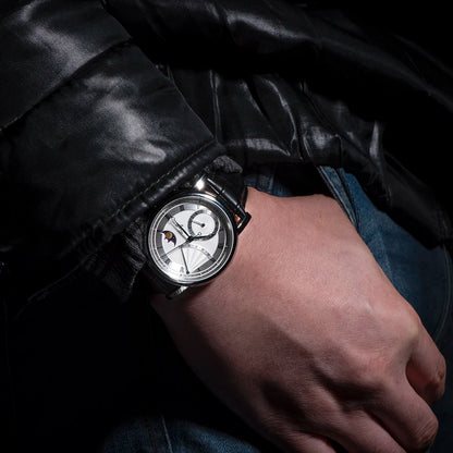 2023 Sugess Watch of Men Automatic Mechanical Moon-Phase Wristwatches Power Reserved  Sapphire WaterResistant Tianjin Movement