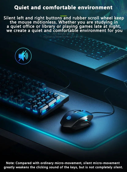 Inphic W1 Wired Mouse Esports Gaming Mouse Macro Programming Definition to Adjust DPI Silent Office Mouse