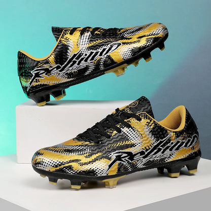 Nouvelles chaussures de football pour hommes, crampons FG, pointes longues TF, crampons pour terrain synthétique, chaussures de football Yonug, antidérapantes, unisexes, pour entraînement et match sur gazon extérieur