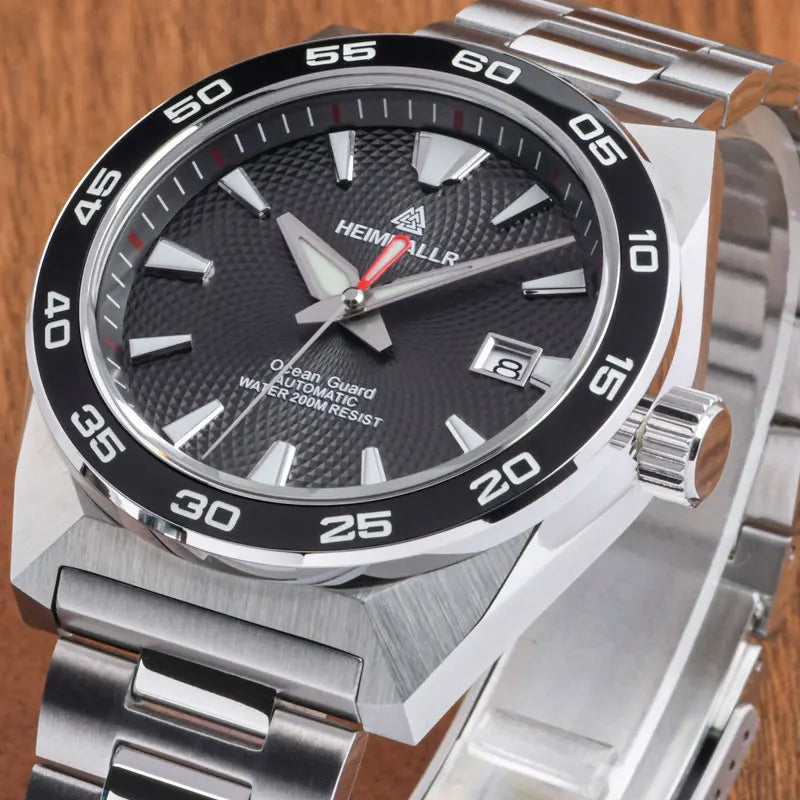 Heimdallr Monster GS Diver Men's Watch 43mm Blue Dial Sapphire Ceramic Bezel NH35 Automatic Movement Stainless Bracelet 20Bar
