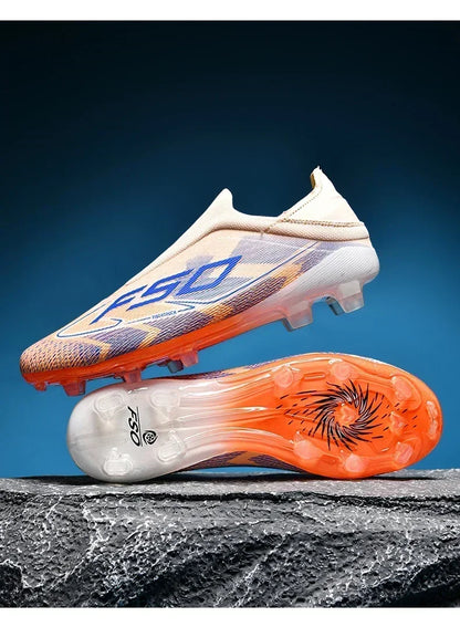 Nouvelles chaussures de football pour hommes, crampons de gazon très vendus, chaussures de football respirantes, chaussures de match de haute qualité, baskets antidérapantes pour garçons, légères pour l'extérieur