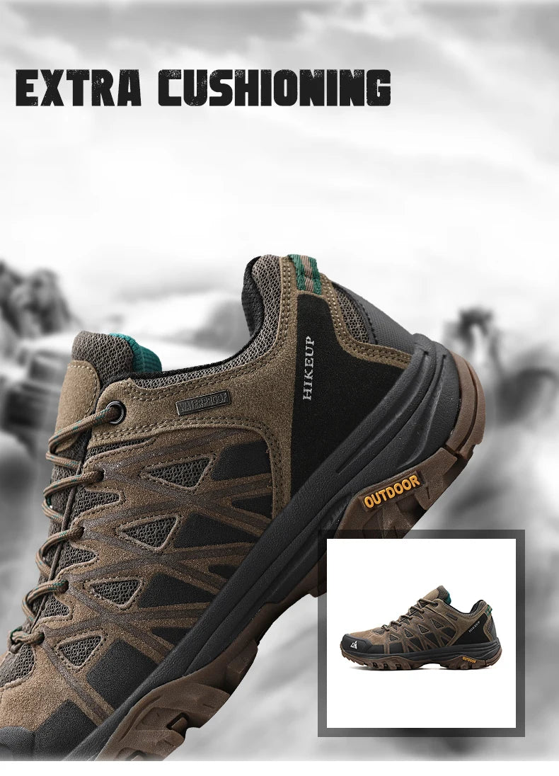 HIKEUP Scarpe outdoor da uomo per escursionismo, sport e tempo libero, scarponcini da trekking in montagna e campeggio, sneaker antiscivolo e resistenti all’usura