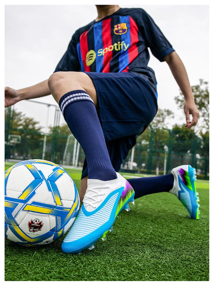New Men Football Boots Training Ultralight Outdoor Drop Shipping Soccer Shoes Cleats Shoes Soccer Long Spikes FG Non-Slip