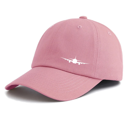 1pc Airplane Print Baseball Cap for Adults,Minimalist Retro Style Casual Soft Adjustable Dad Hat,Perfect As Gift