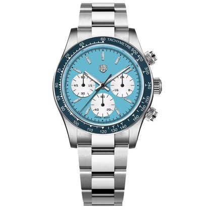 Reloj para hombre RollsTimi: cronógrafo de cuarzo de lujo, cristal de zafiro con tratamiento antirreflectante, resistente al agua, luminiscente. Idea de regalo para hombre.