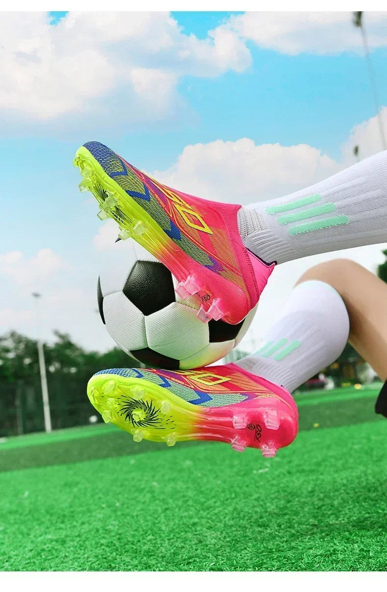 Nouvelles chaussures de football pour hommes, crampons de gazon très vendus, chaussures de football respirantes, chaussures de match de haute qualité, baskets antidérapantes pour garçons, légères pour l'extérieur