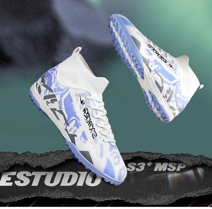 Double Star hoge TF-turfvoetbalschoenen voor heren, jeugd- en studenteditie, volwassenen en kinderen, professionele wedstrijd- en trainingsschoenen voor voetbal S