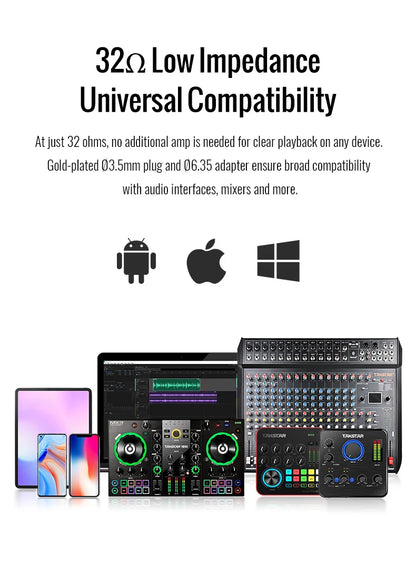 TAKSTAR PRO 70 Original Earphones Professional Fully Enclosed Foldable Monitoring Headphones Game Music Headset