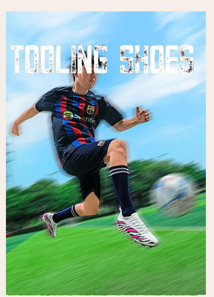 Nuevos zapatos de fútbol unisex para hombre, tacos de fútbol para adultos, ultraligeros, para exterior, deportivos, antideslizantes, cómodos, para césped, de alta calidad