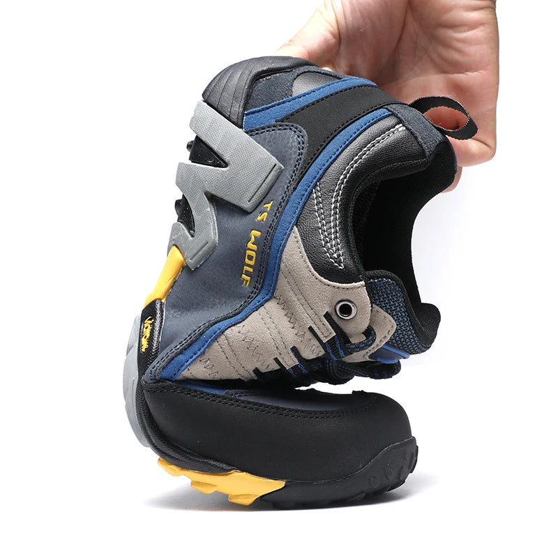 Zapatillas de trekking para hombre Outdoor Lover, impermeables, botas de montaña de cuero genuino, calzado táctico para caza en bosque